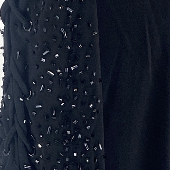 Niki By Niki Levi’s Black Formal Dress With Beading Laces Up The Side - Picture 5 of 10